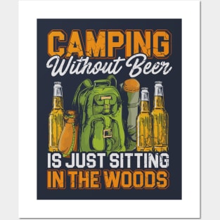 Camping Beer Outdoors Posters and Art